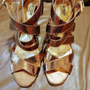 Strappy Victor Alfaro Snakeskin Stilettos